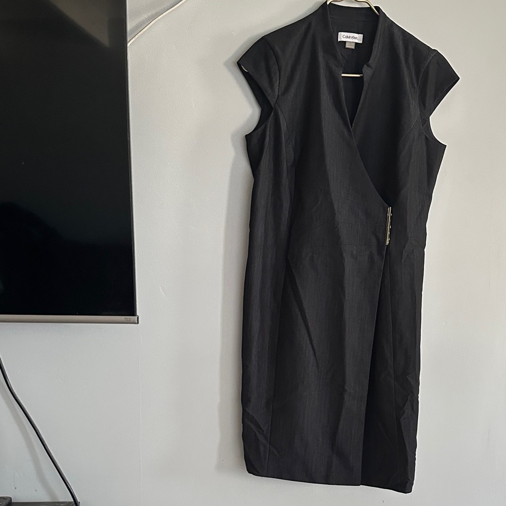 Calvin Klein Charcoal Midi Dress size 10p